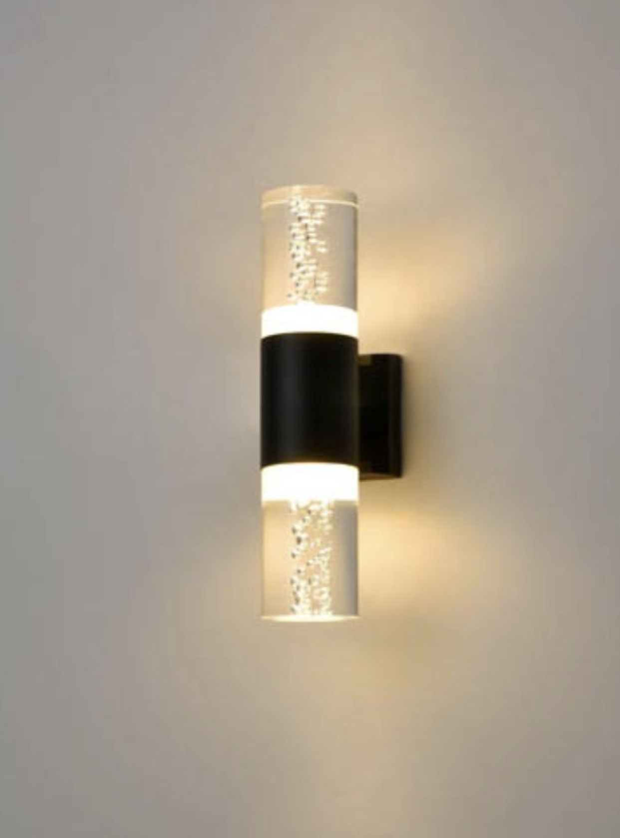 AUR Compact Bubble Sabre Matt Black Outdoor Wall Light - ID 10821