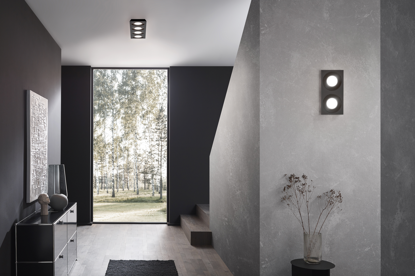 Grossmann COAX 2 Lamp Wall / Ceiling Light in Black & Grey - ID 10510 - EX-DISPLAY