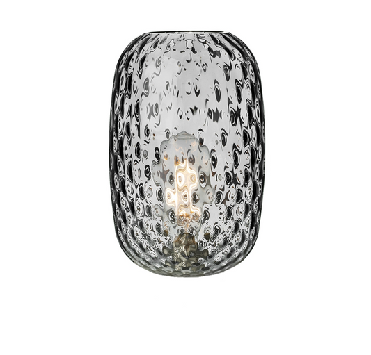 Smoked dimpled glass small ID 9955