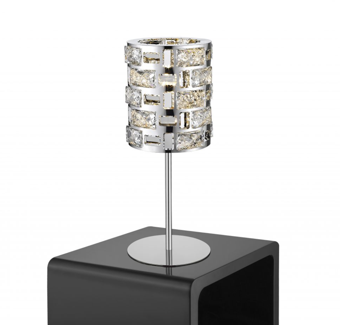 C&C Chrome & Crystal Table Lamp - ID 11304