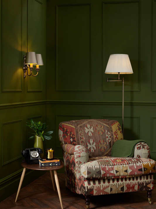 Pimlico Solid Brass Swing Arm Floor Lamp - ID 11461