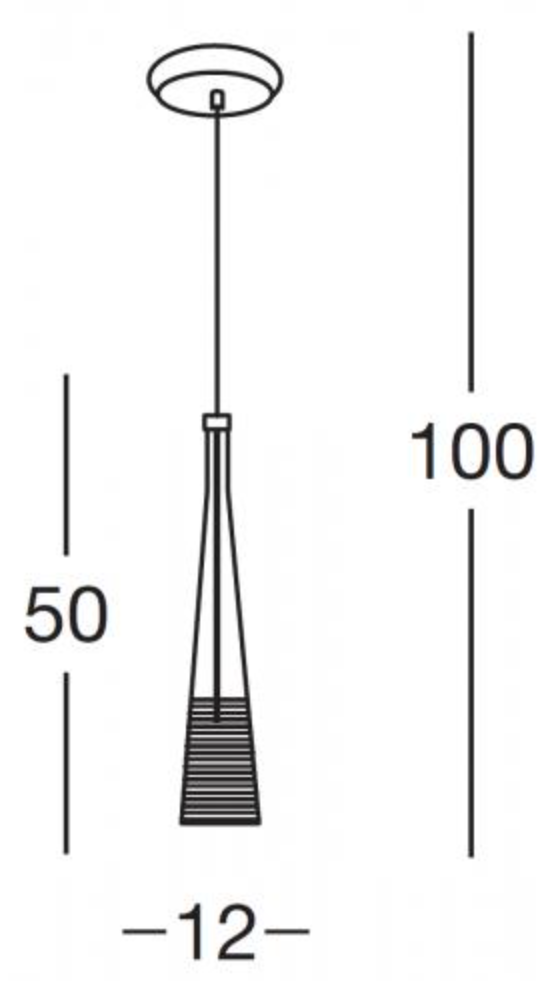 Polished Chrome & Glass single Pendant - ID 8487