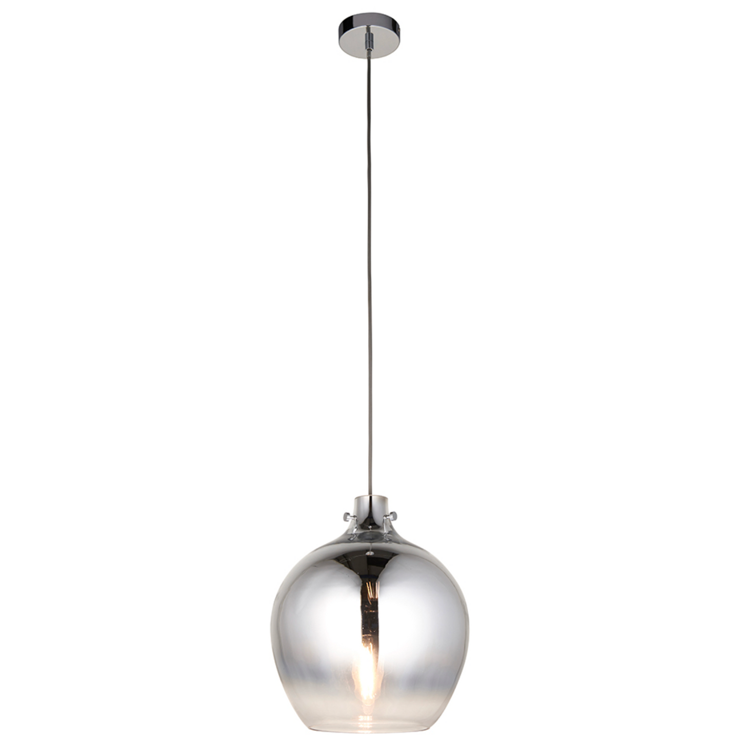 MBL Metallic Glass & Chrome Pendant - ID 11659