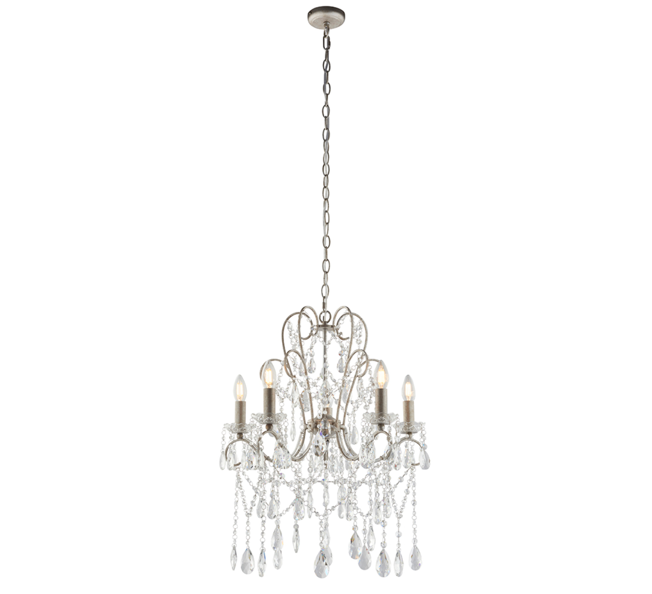 Aged Silver 5 light pendant - ID 11719