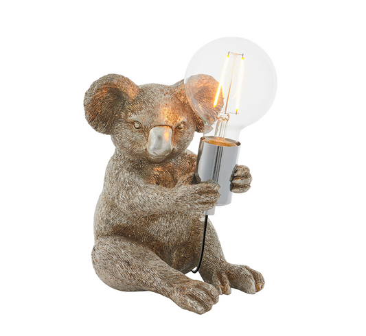 Vintage Silver Koala Table Light - ID 11658