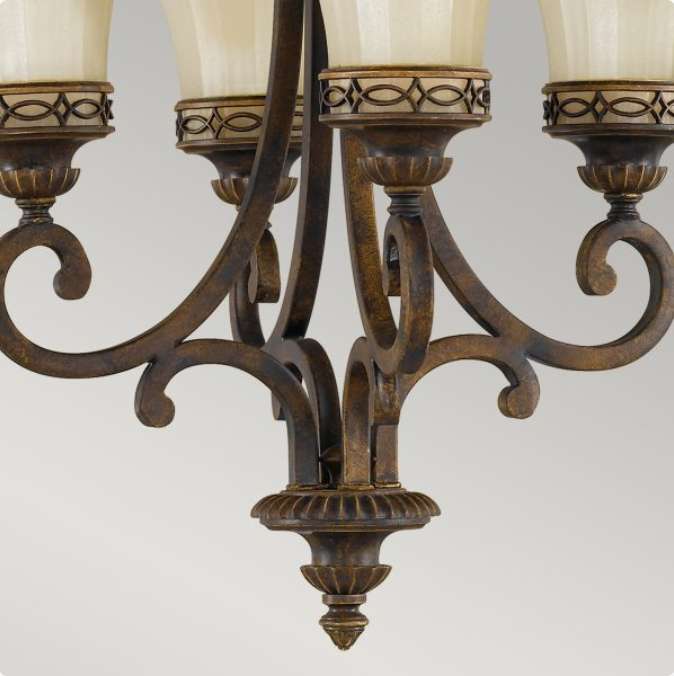 Sion Bronze Duo-Mount 4 Light Chandelier - ID 7392