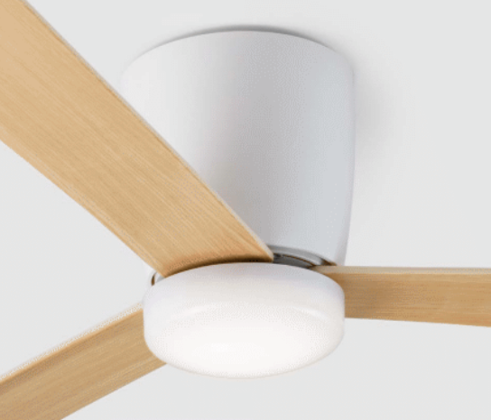 EL Ceiling Fan, White & Teak - ID 11950