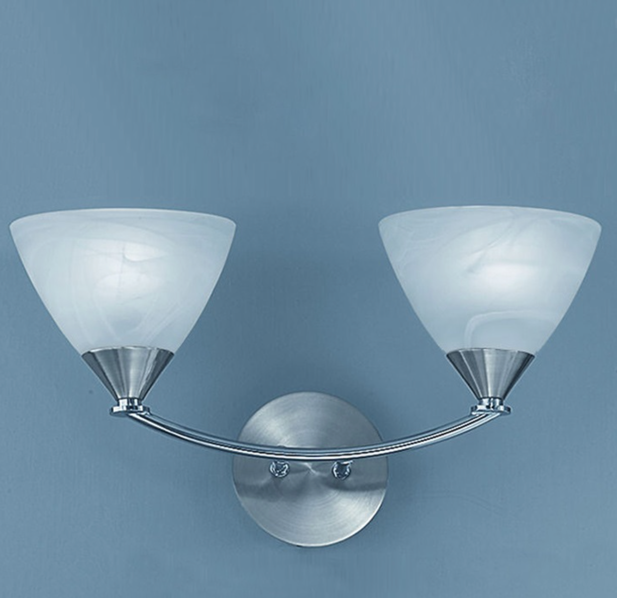 2lt Double Wall Bracket, Brushed Nickel - ID 12317