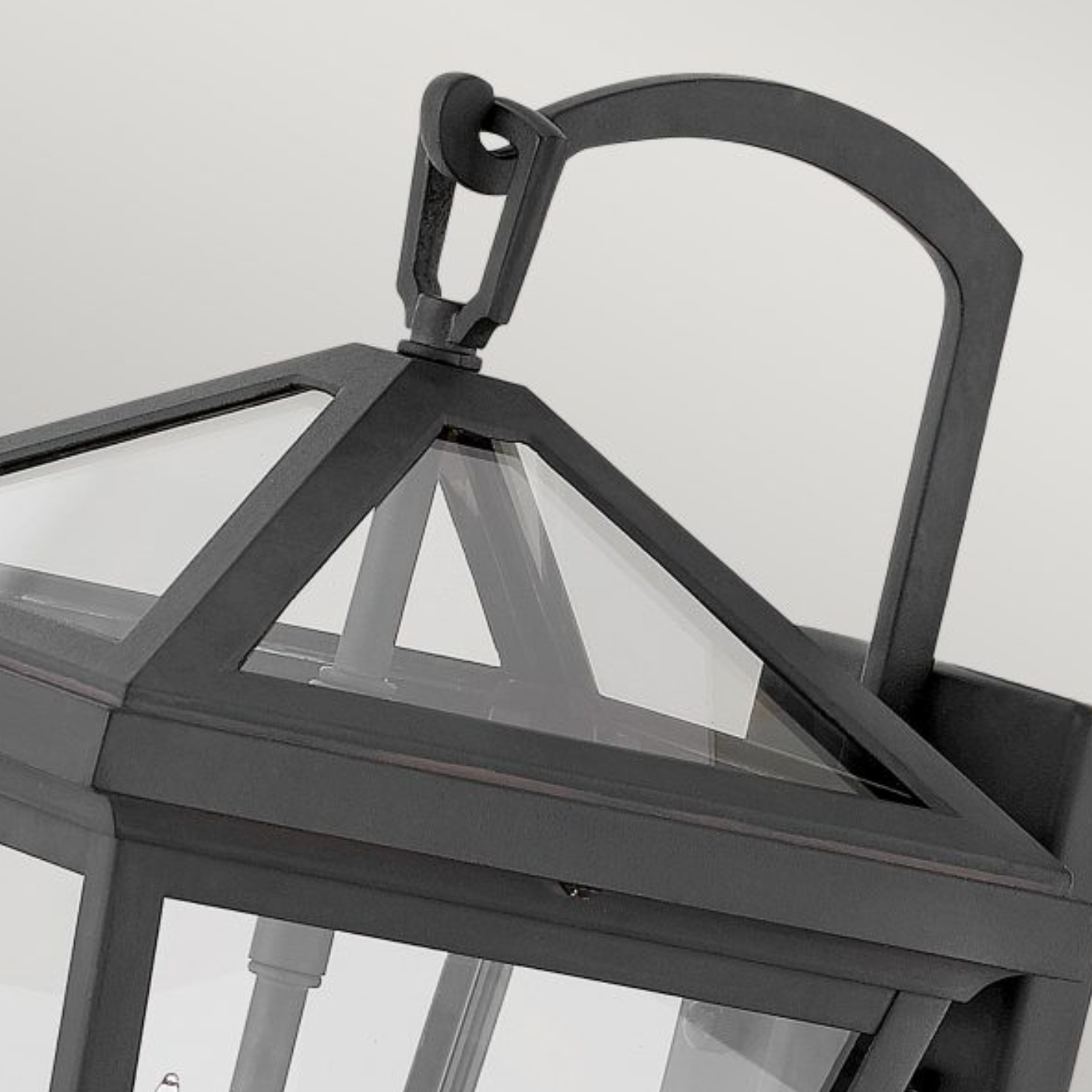 Small Outdoor Wall Lantern, Black - ID 12376