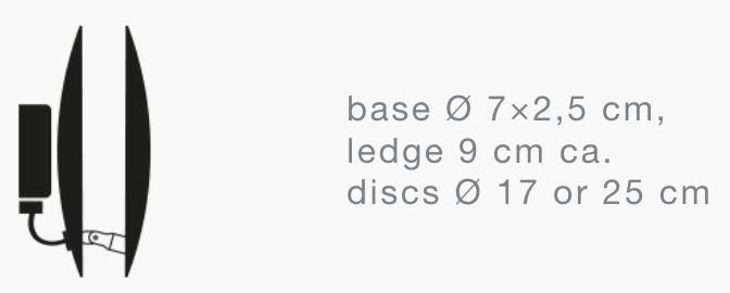 CS double dish copper leaf adjustable LED wall light 25cm diameter