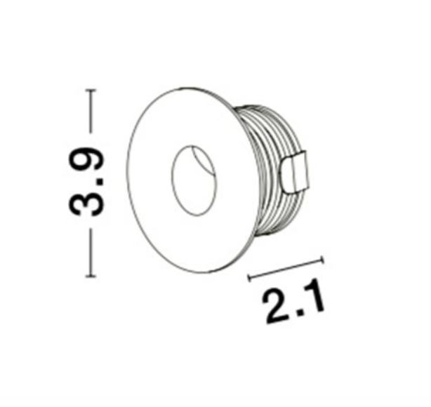 NL outdoor IP54 wall recessed white LED step light for remote driver