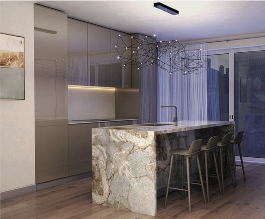 Quasar Cosmos 125 Suspension Pendant In Black Brass - ID 9273