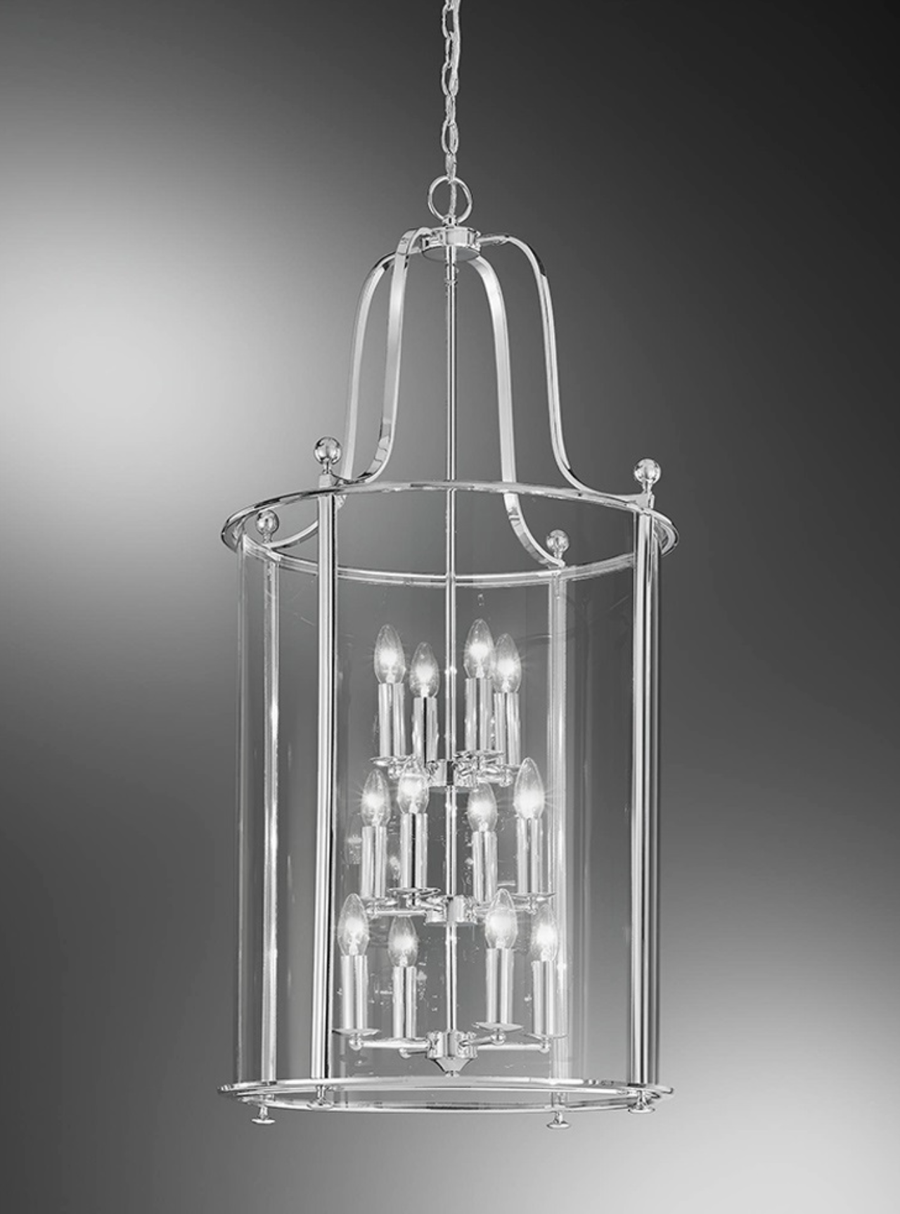 Nethy 12 Lamp Chrome Lantern - ID 9320