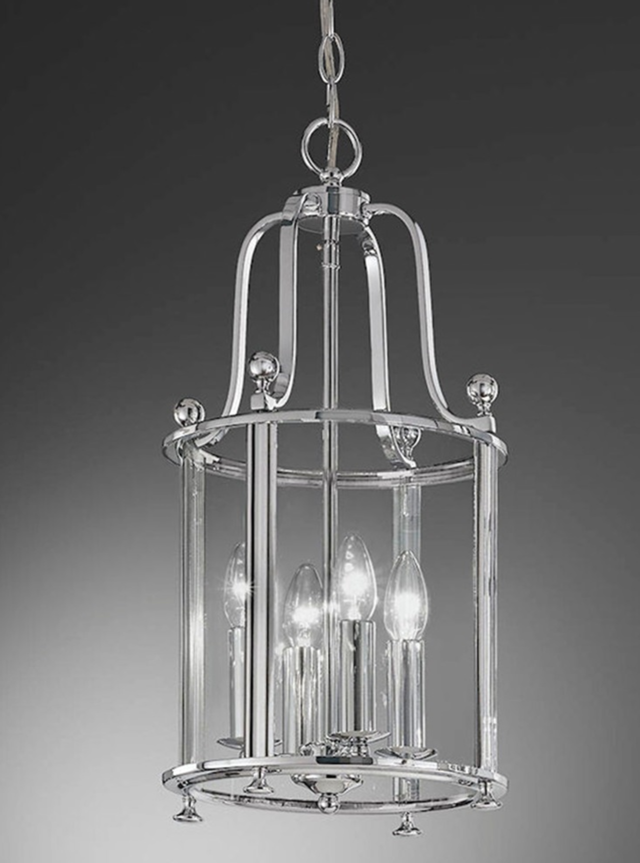 Nethy 4 Lamp Chrome Lantern - ID 9319