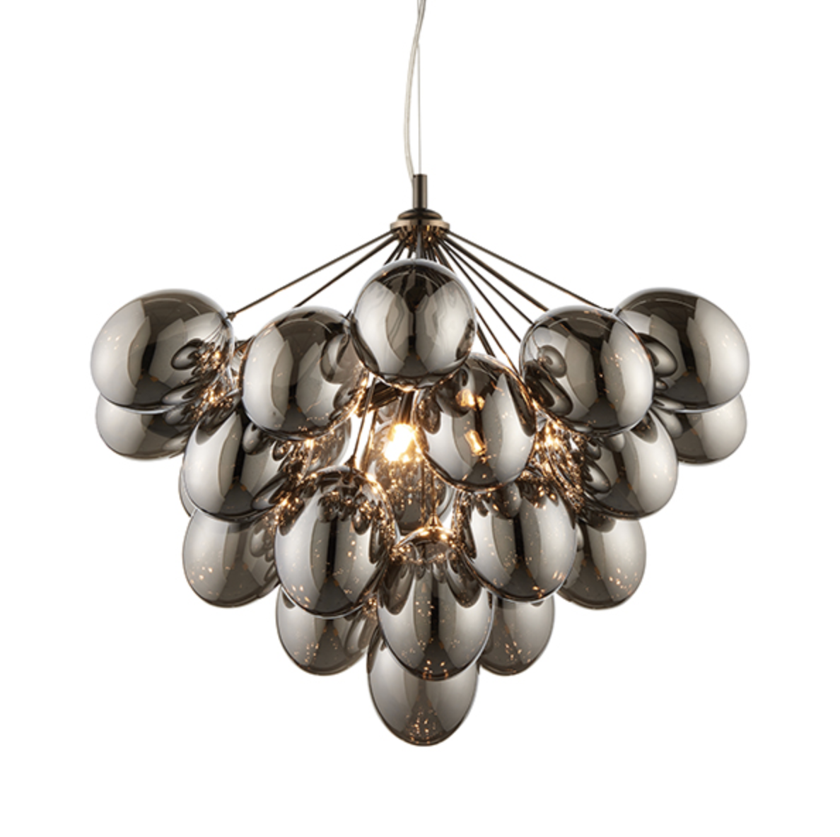 Handa 6 Light Black Chrome Bubble Pendant - ID 9634