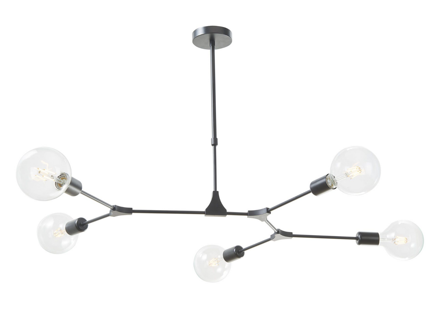 Matt Black 5 Light Pendant ID - 9712