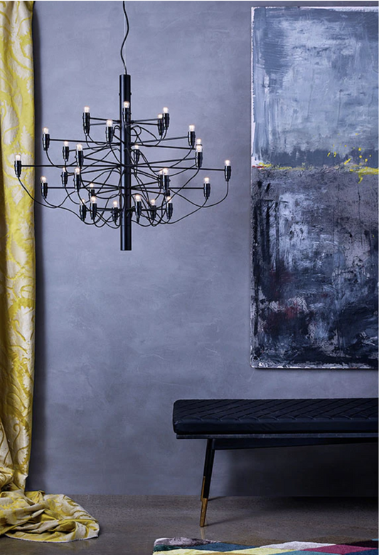 FLOS 2097/30 Suspension In Matt Black With Frosted LED Bulbs Included - ID 9895