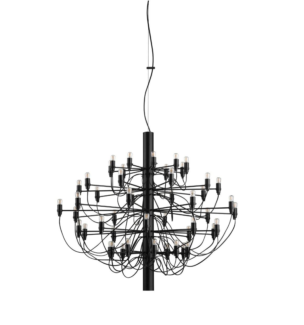 FLOS 2097/50 Suspension In Matt Black With Frosted LED Bulbs Included - ID 9901