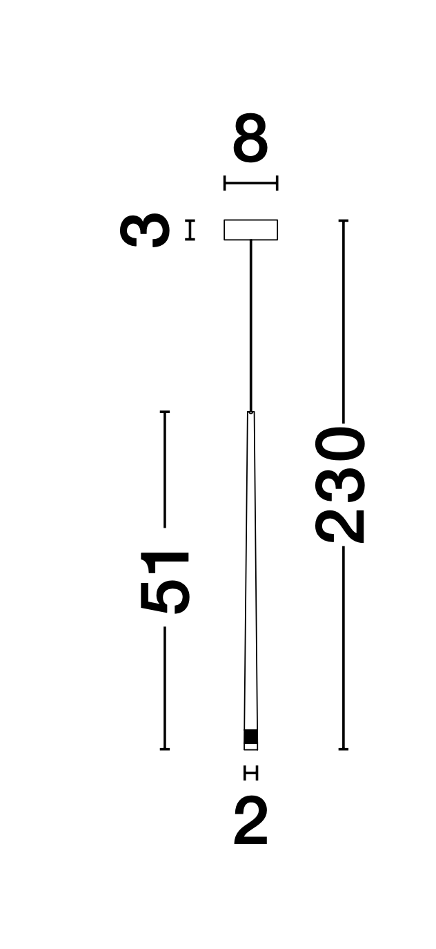 GIO Black Aluminium & Acrylic 1 Lamp Single Pendant - ID 9966