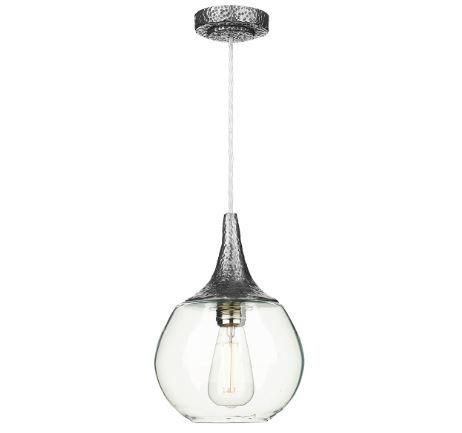 Teardrop Pewter & Glass Pendant - ID 10255