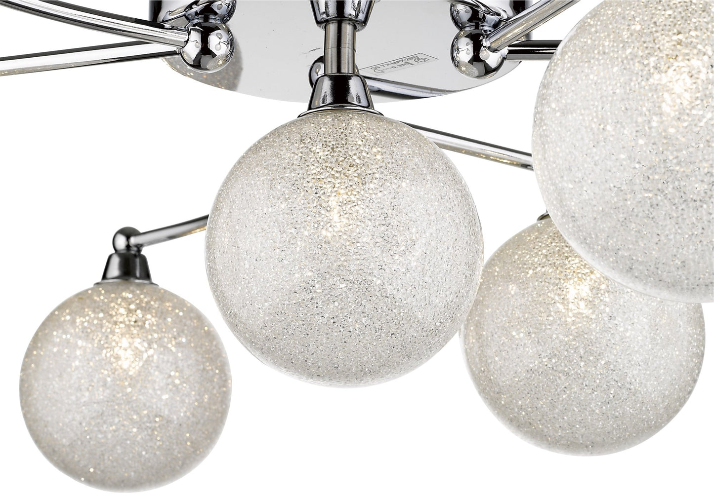WIM Seven Lamp Crystal In Glass Globes Ceiling Light - ID 10508