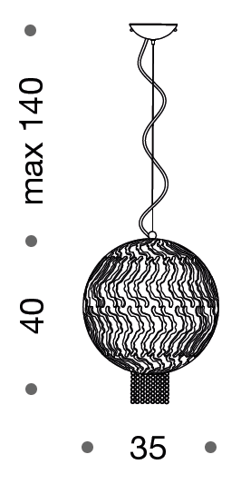 Weave 35cm Suspension Pendant - ID 7396