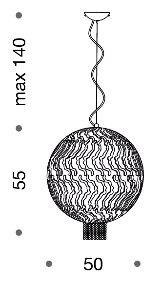Weave 50cm Suspension Pendant - ID 7397