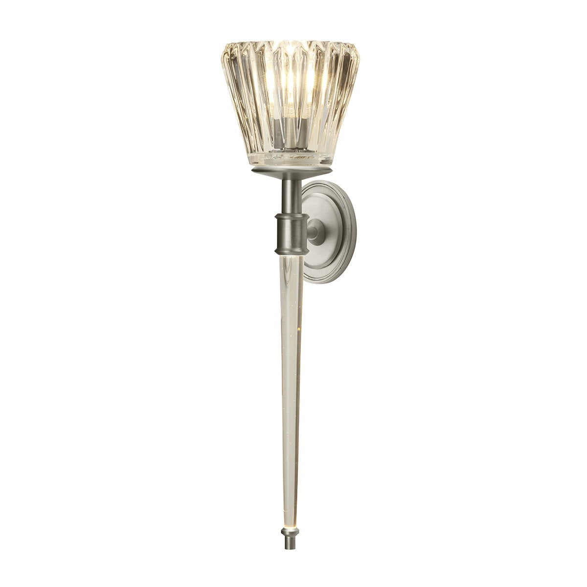 Agatha Two Light Bathroom Wall Light Brushed Nickel