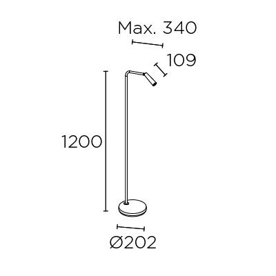 GAM Dark Grey Directional Floor Light - ID 10729 DISCONTINUED