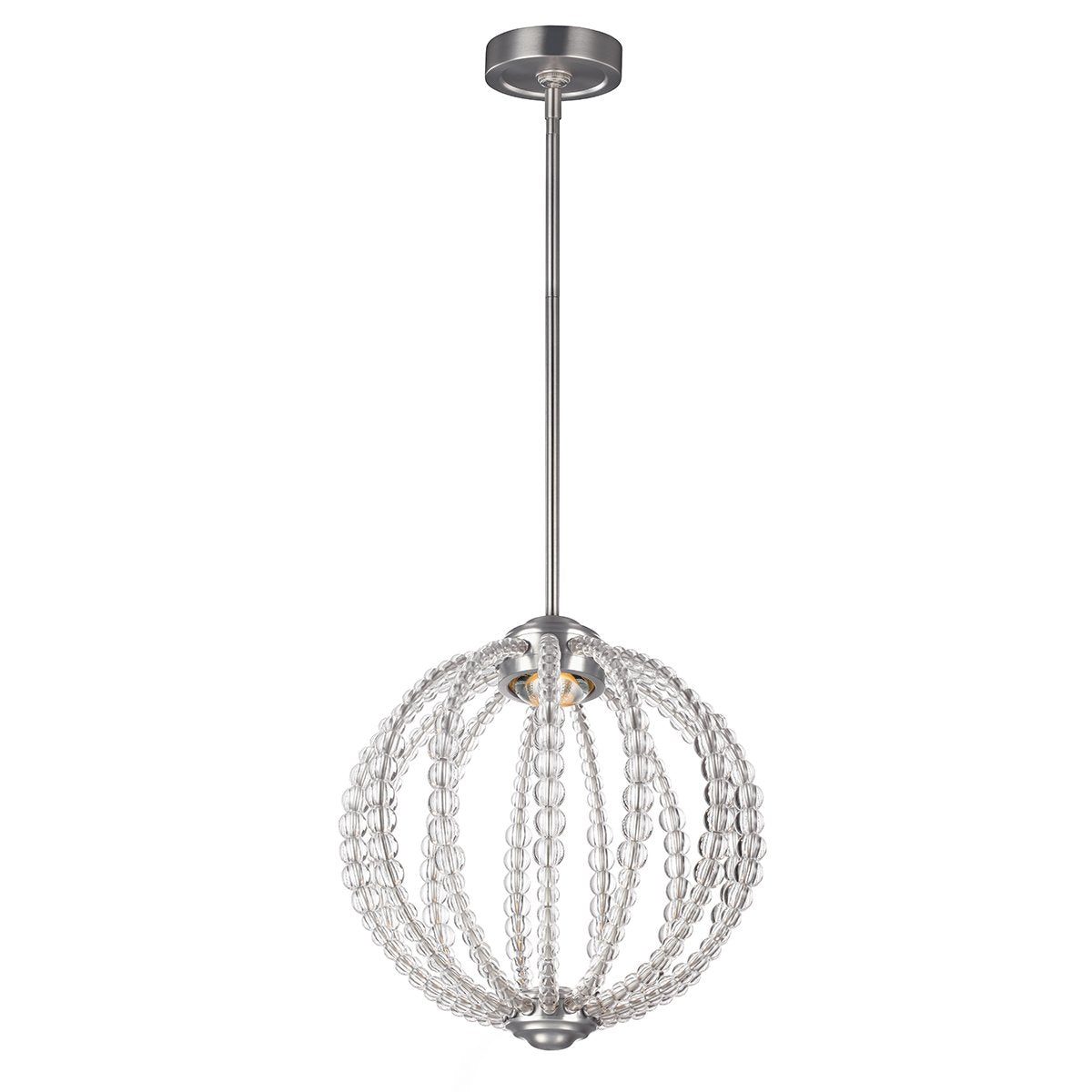 Small Satin Nickel LED Pendant