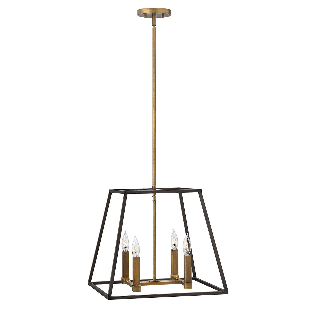 Four Light Bronze Chandelier