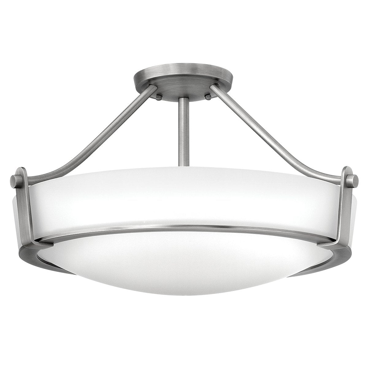 Four Light Antique Nickel Medium Semi Flush