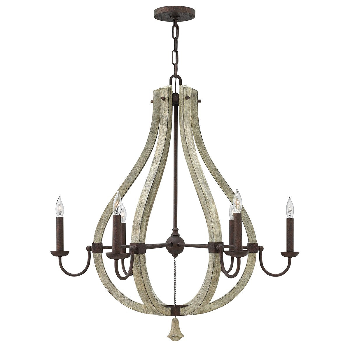 Invergordon 6 Light Rustic Chandelier - ID 9918