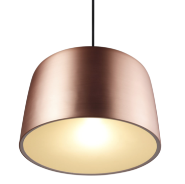 Copper Shade Single Pendant With Oiled Walnut Centre- ID 5085
