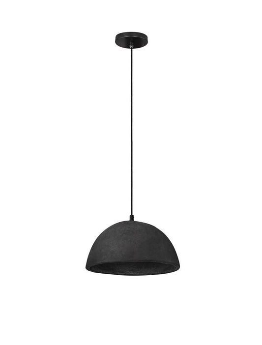 TAL Medium Black Papier-Mâché Dome Pendant - ID 13589