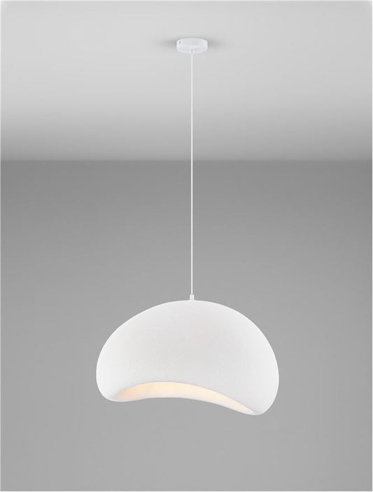 LEF Large Sandy White Polyurethane & Resin Quaver Pendant - ID 13566