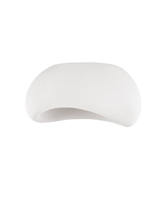 LEF Large Sandy White Polyurethane & Resin Quaver Flush Ceiling Light - ID 13569