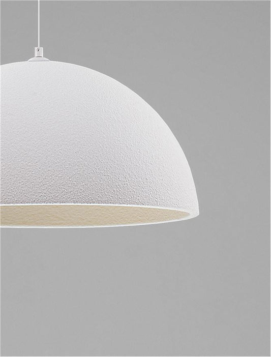 LEF Medium Sandy White Polyurethane & Resin Dome Pendant - ID 13570