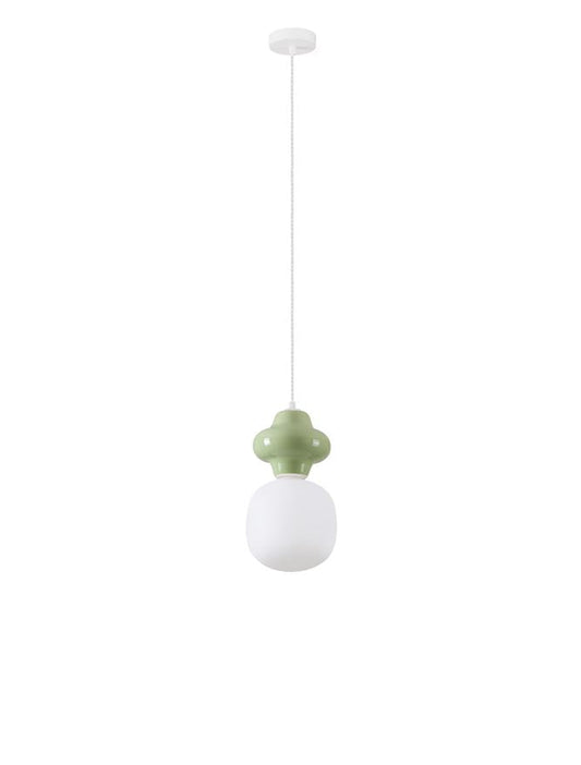 CHI Green Ceramic & Opal Glass Single Pendant - 13276