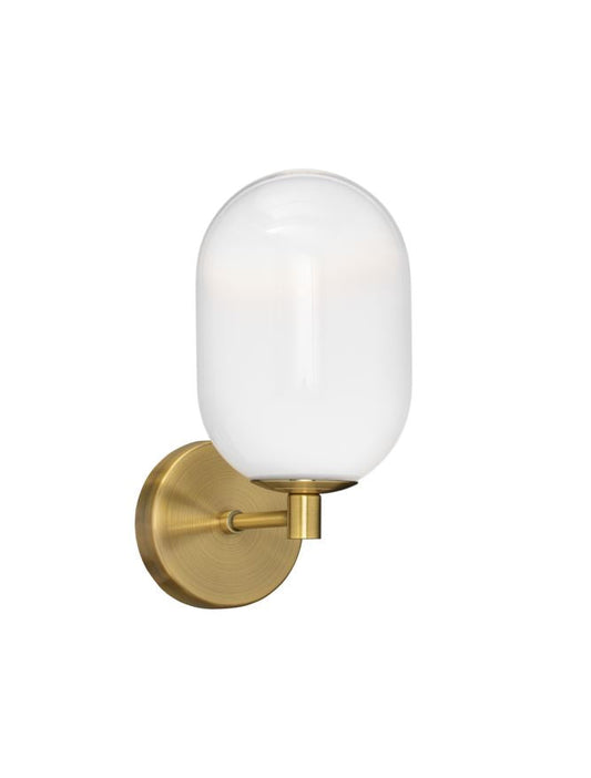 BAL Brass Gold Metal Wall Light With Gradient White Glass - ID 12508