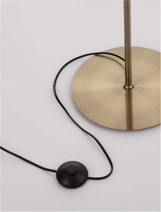 BAL Brass Gold Metal 4 Light Floor Lamp With Gradient White Glass - ID 12511