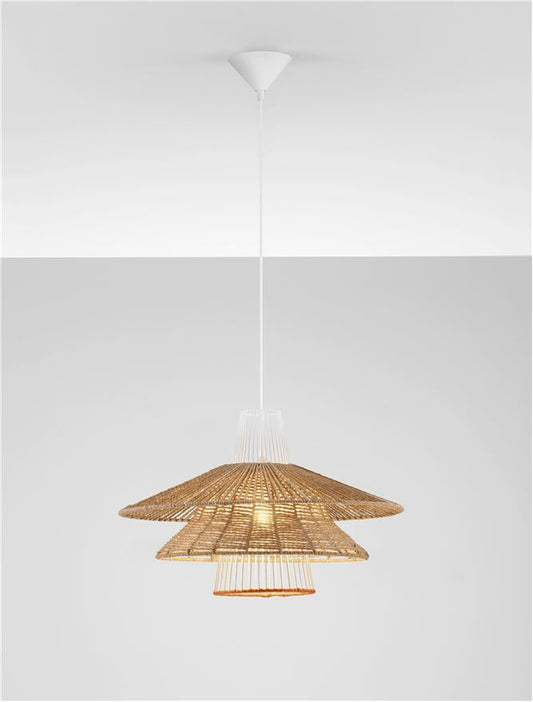 KOA Layered Natural Pendant with Orange Rope Detail - ID 13593