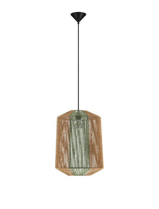 ORA Natural Pendant with Green Rope Detail - ID 13595