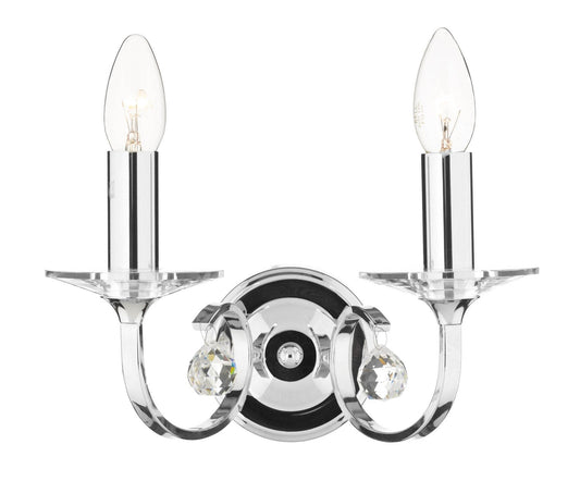 där ALLEGRA Polished Chrome & Crystal Wall Light - ID 1172 - EX-DISPLAY