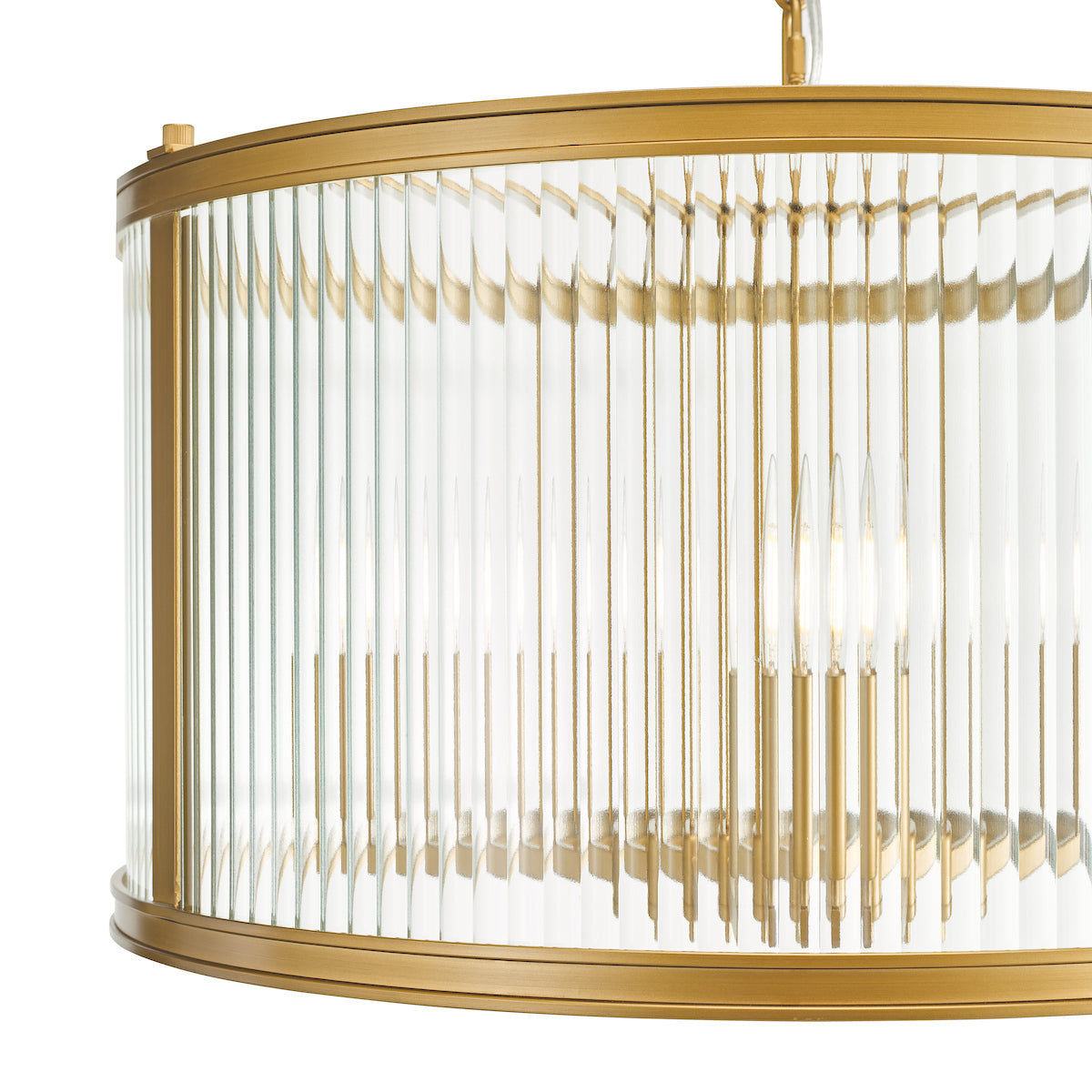 BIA 3 Light Pendant in Bronze and Ribbed Glass - ID 13466