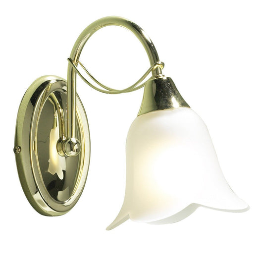 Single Wall Light in Polished Brass - ID 3686 - CLEARANCE