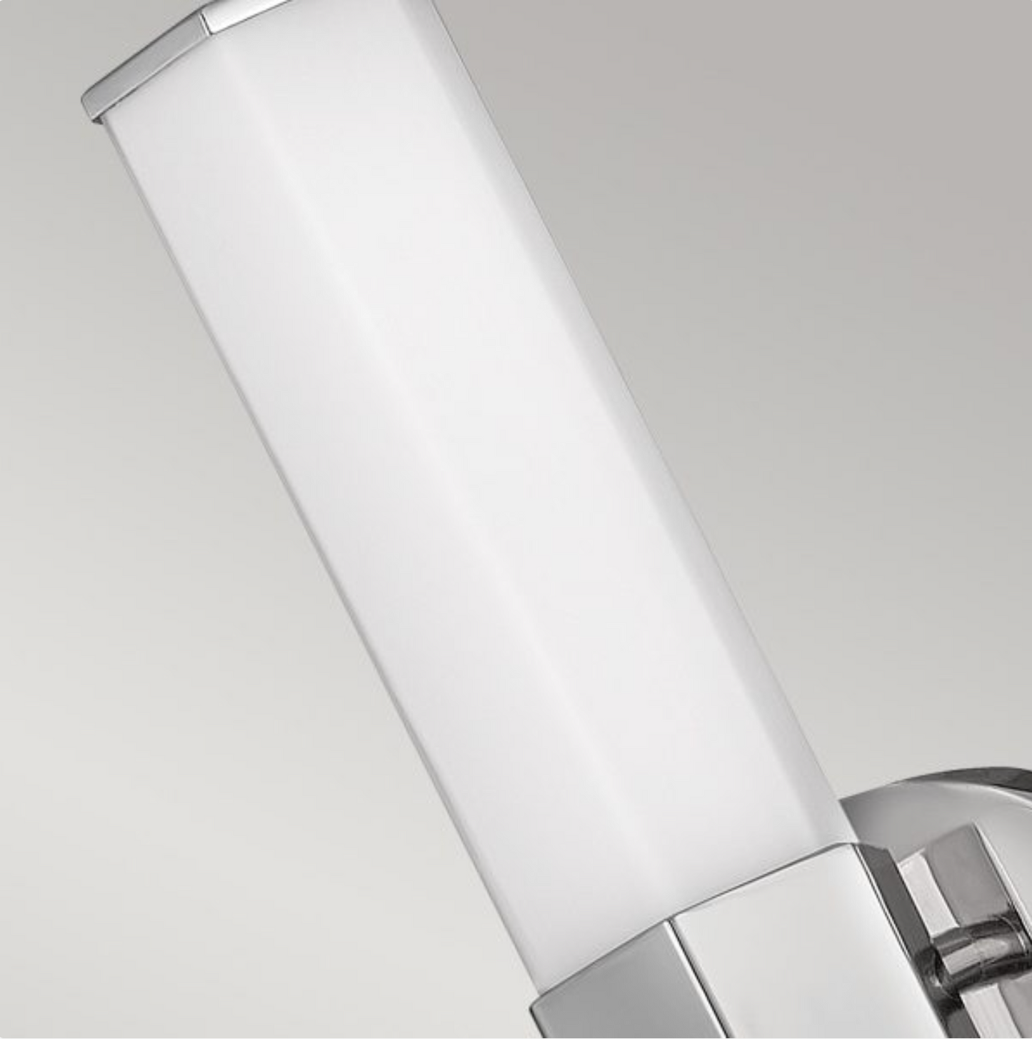 FAC Hexagonal Opal Glass & Polished Chrome Bathroom Wall Light - ID 12556