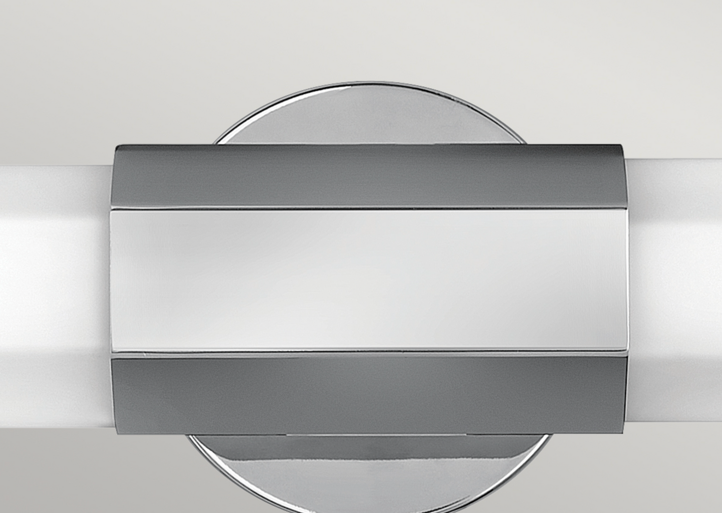 FAC Dual Hexagonal Opal Glass & Polished Chrome Bathroom Wall Light - ID 12559