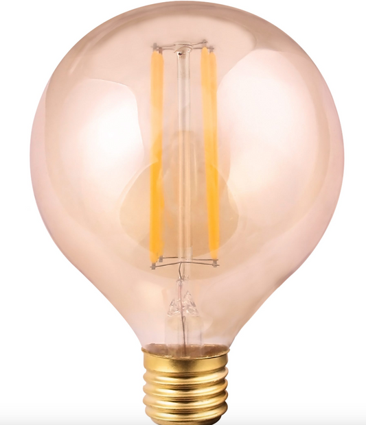 125mm Vintage Straight Filament, E27 8W 2200K Globe - ID 12949