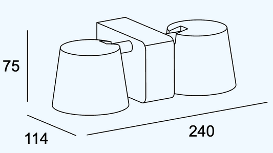 Halkin Double LED Spotlight White With Gold Facia - ID 12963